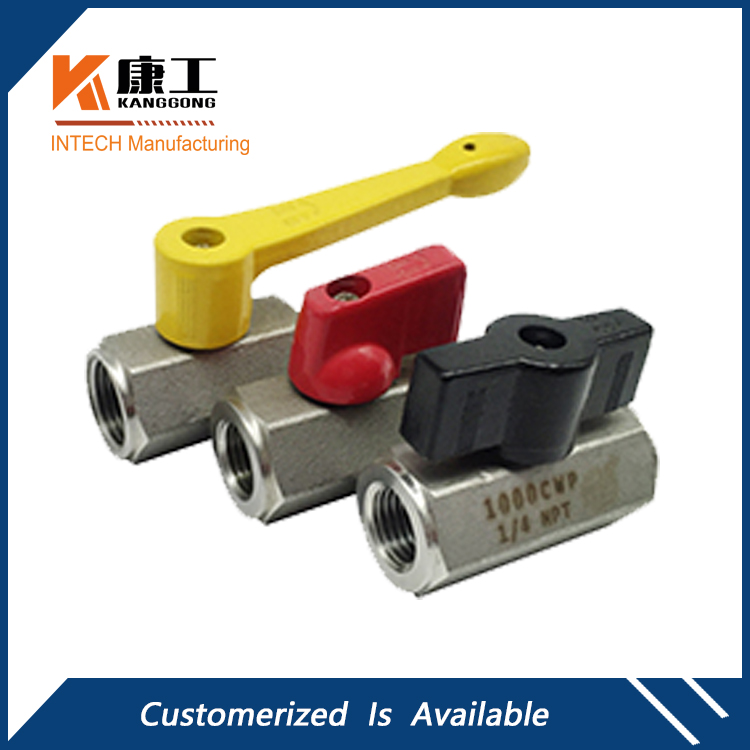 NSF Approval, 1PC Stainless Steel Hex Body Mini Ball Valve