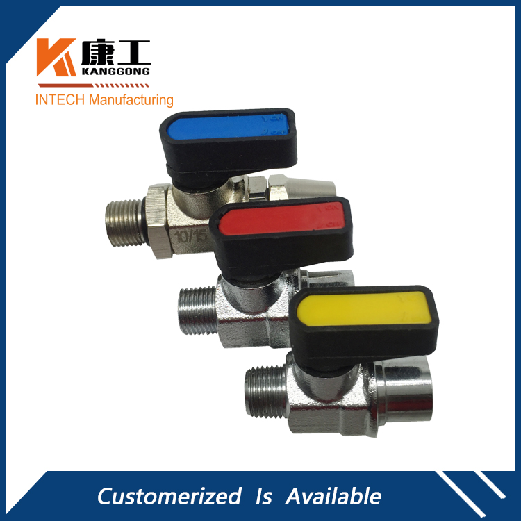 Mini Ball Valve w/colorful Handle