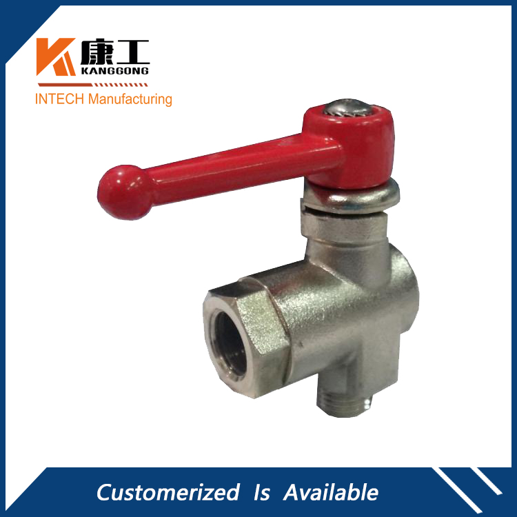 90 Degree In-Line Ball Valves-Nickel Plated Brass