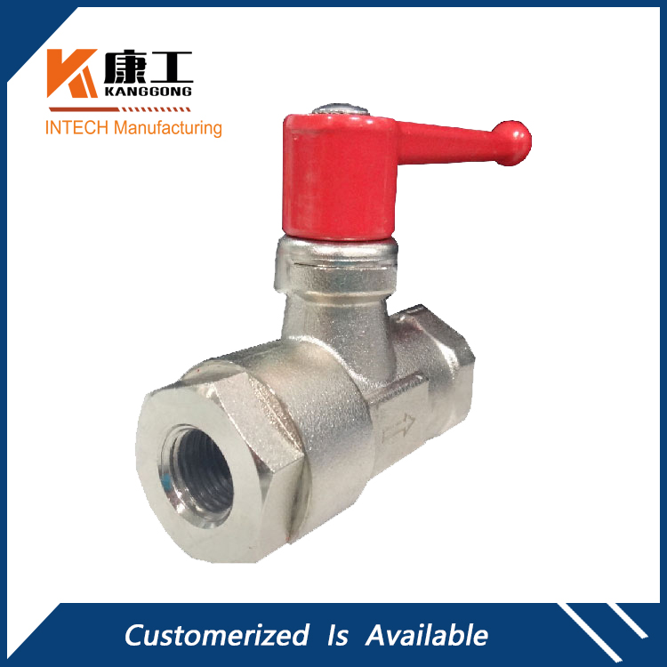 Female × Female In-Line Ball Valves-Nickel Plated Brass