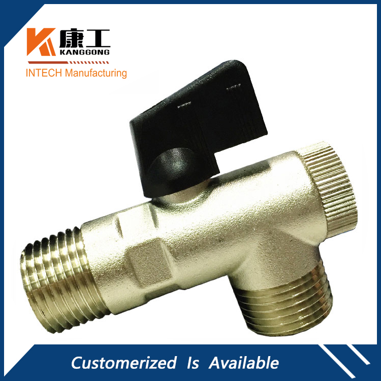 Nickel plated Brass Angle Ball Valve Strainers---Shorter Style