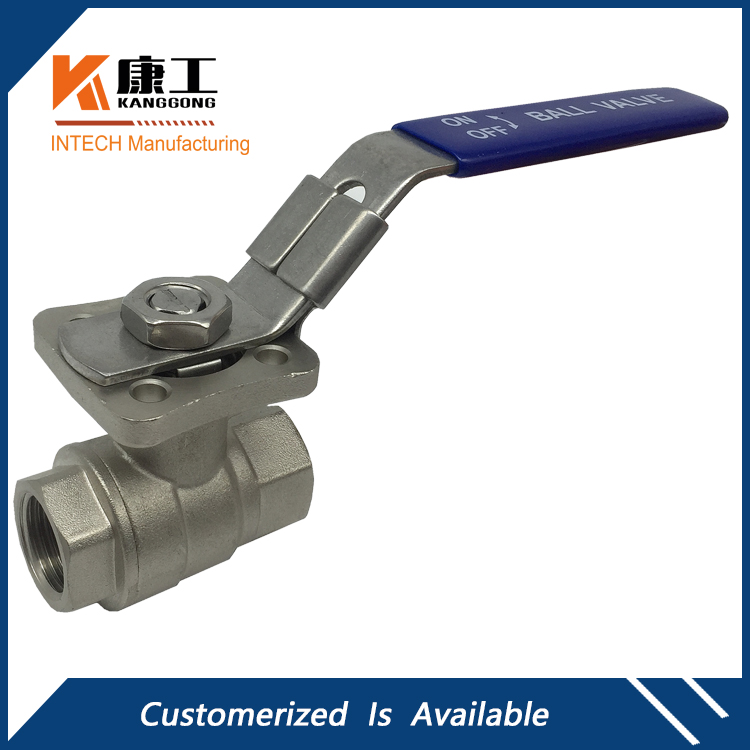 2PC S.S.316 Ball Valve With ISO5211 Mounting Pad