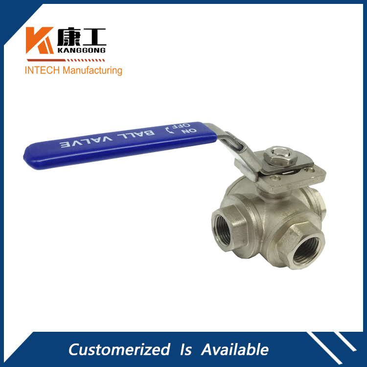 4 Seat 3-Way Diverting Brass Ball Valve with ISO Mounting