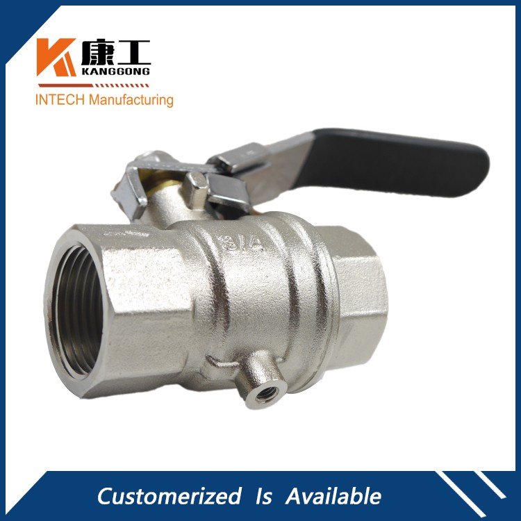 Auto Drain Safety Exhaust Brass Ball Valve With Lockable Handle