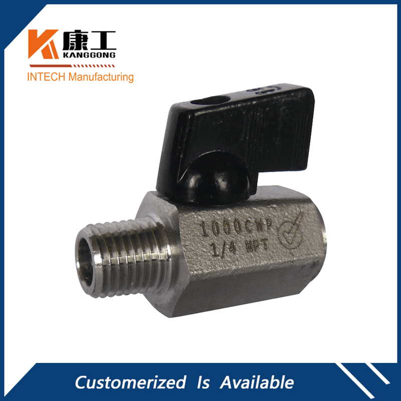 NSF Approval,1PC Stainless Steel Hex Body Mini Ball Valve