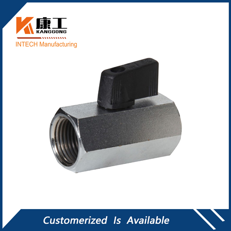 Nickel-Plated Hex Mini Ball Valve