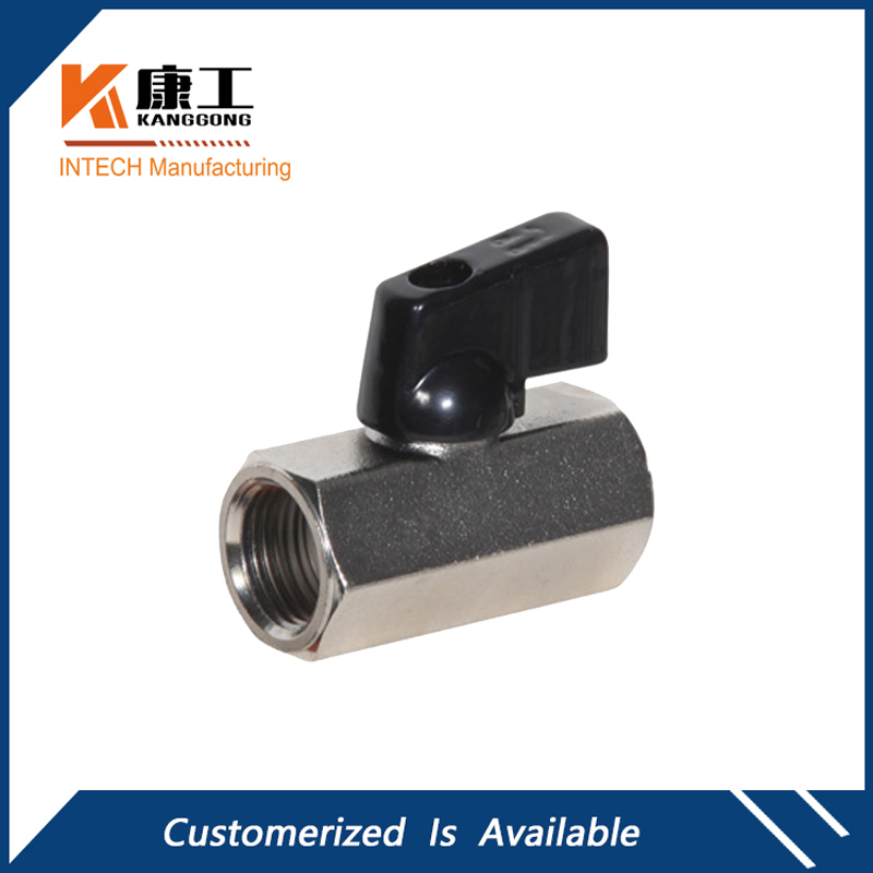 Nickel-Plated Hex Mini Ball Valve