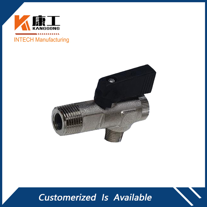 Nickel plated Brass Angle Ball Valve Strainers---Shorter Style