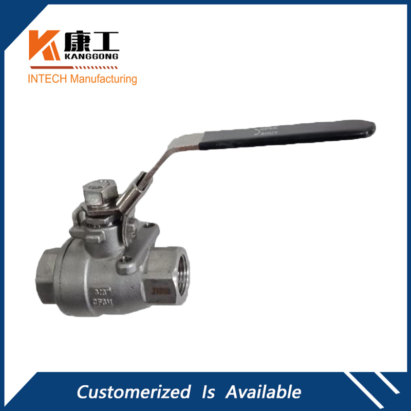2PC Full Port Stainless Steel Ball Valve With Lockable Handle