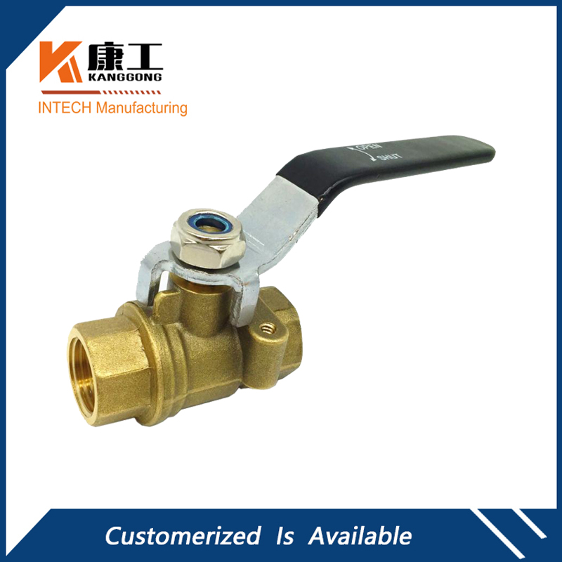 Full Port Brass Ball Valve With Mounting Plat