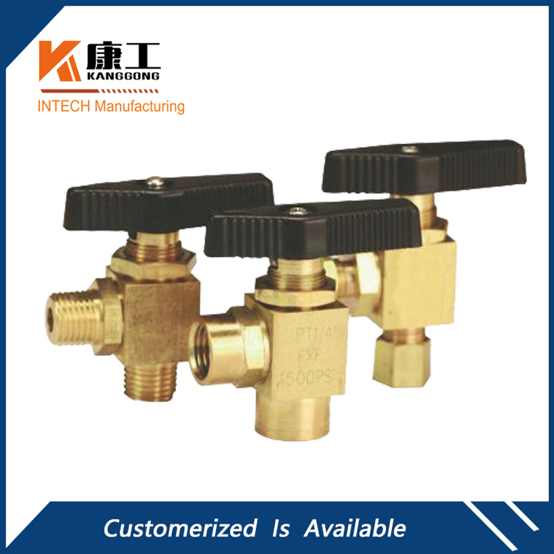 90 Degree Angel Panel Mount Brass Ball Valve