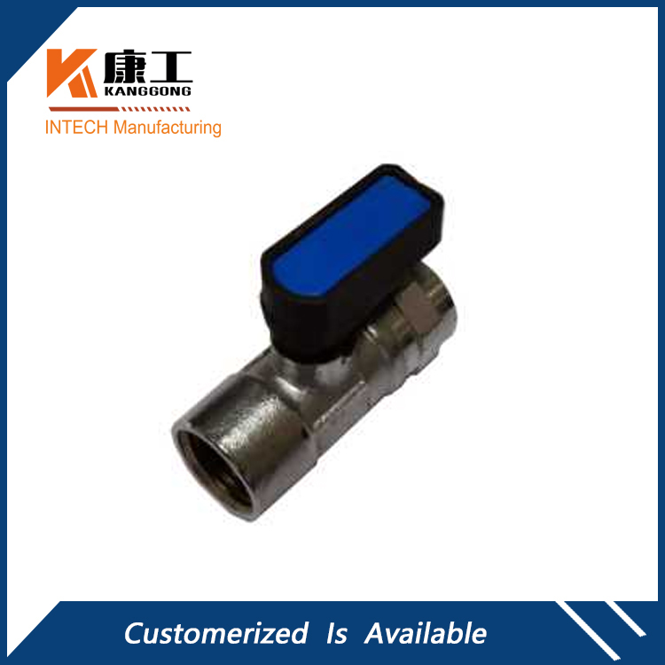 Nickel-Plated Mini Brass Ball Valve 250 PSI CWP