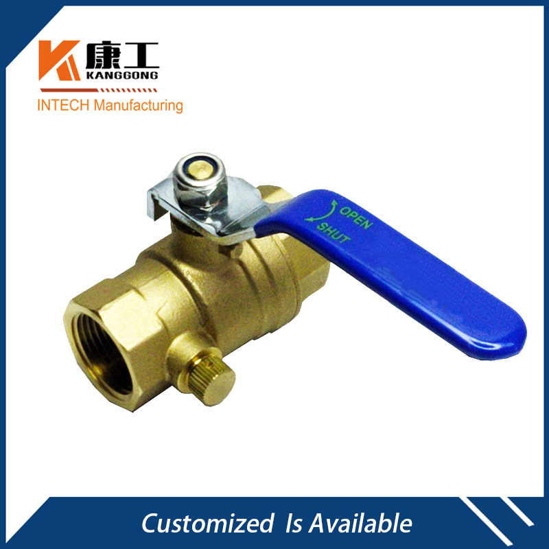 Brass Ball Valve Threaded/ Solder Ends With Side Drain