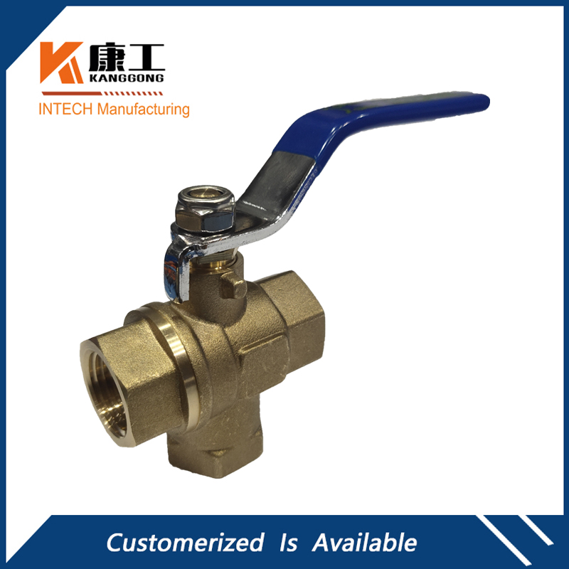 3-Way Diverting Brass Ball Valve