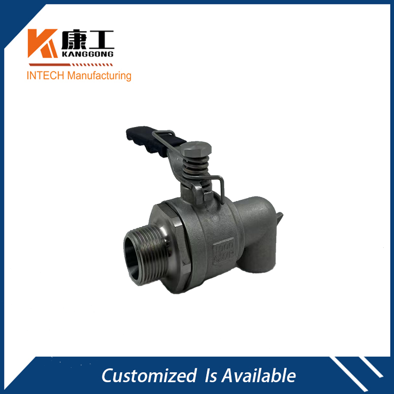 90° 316 Stainless Steel Spring Handle Ball Valve